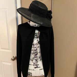 Theory Women's Twylina Merino Wool Split Back Sweater $365, Black M